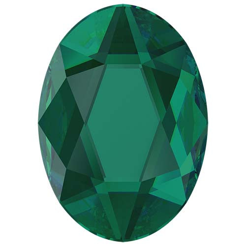 Serinity Hotfix Flat Back Crystals  Oval (2603) Emerald