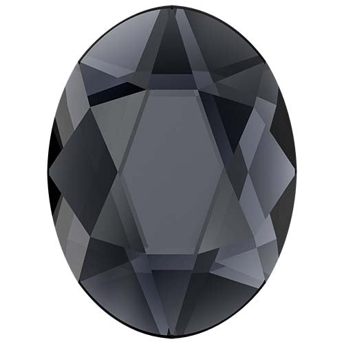 Serinity Hotfix Flat Back Crystals  Oval (2603) Graphite