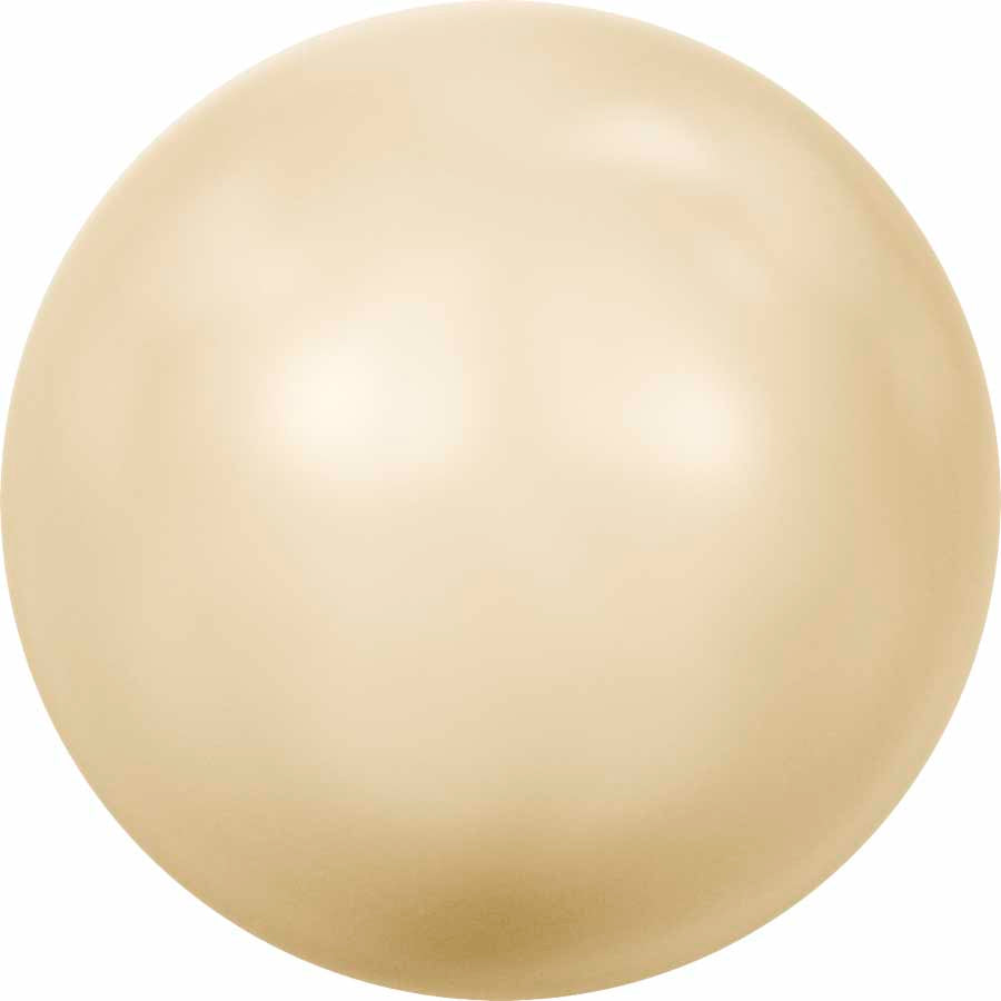 Serinity Pearls Round Half Drilled (5818) Crystal Light Gold