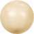 Serinity Pearls Round Half Drilled (5818) Crystal Light Gold